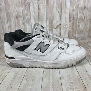 New Balance 550 White Gray Sneakers Mens Size 13 Athletic Shoes